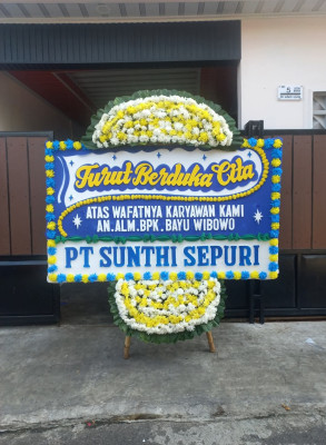 Papan Bunga Duka di Belitung Timur